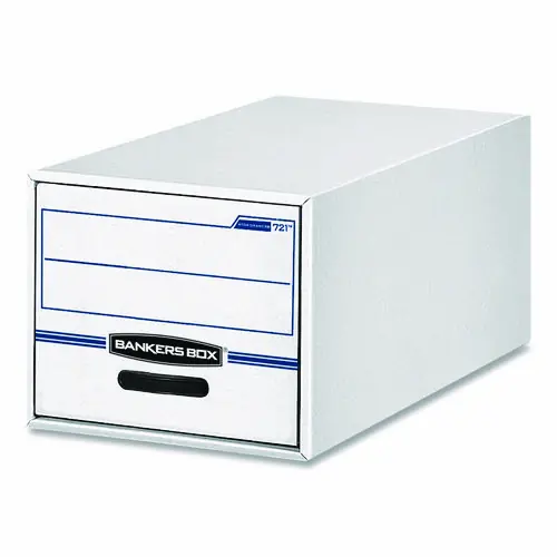 Bankers Box® STOR/DRAWER Basic Space-Savings Storage Drawers, Letter Size, White/Blue