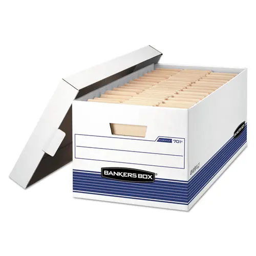 Bankers Box® STOR/FILE Medium-Duty Storage Boxes, Letter Size, White, 20/Carton
