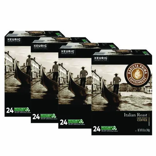 Barista Prima Coffeehouse® Italian Roast K-Cups Coffee Pack, 24/Box, 4 Box/Carton