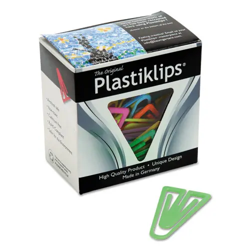 Baumgartens® Plastiklips Paper Clips, Extra Large, Smooth, Assorted Colors, 50/Box