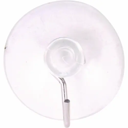Baumgartens® Suction Cup with Hook, Metal Silver Hook, 50/Box