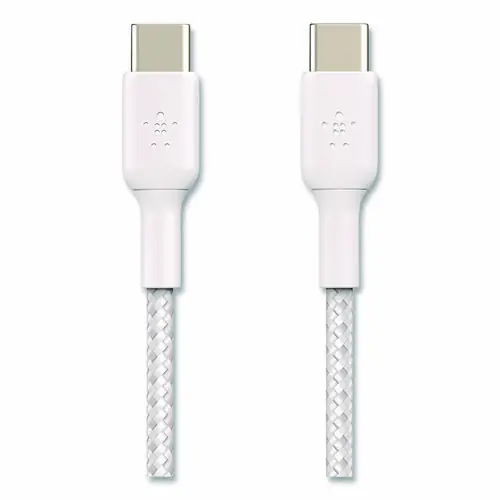 Belkin® BOOST CHARGE Braided USB-C to USB-C Cable, 3.3 ft, White