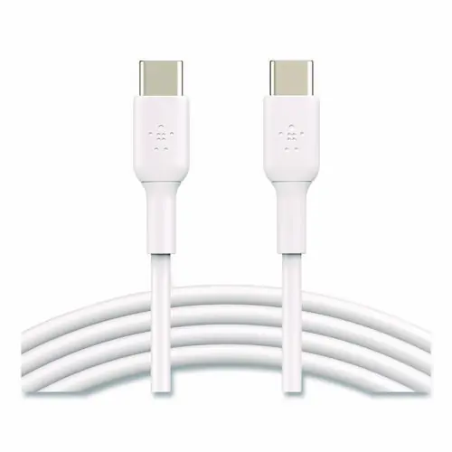 Belkin® BOOST CHARGE USB-C to USB-C Cable, 3.3 ft, White, 2/Pack