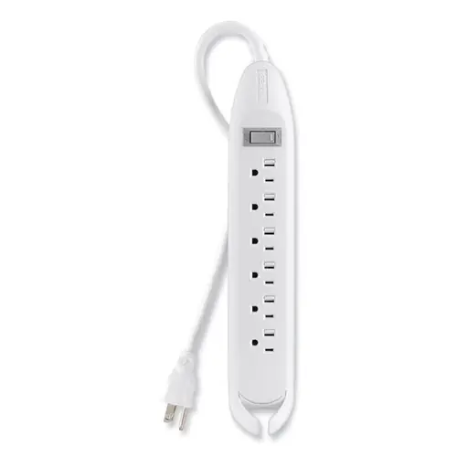 Belkin® Power Strip, 6 Outlets, 12 ft Cord, White