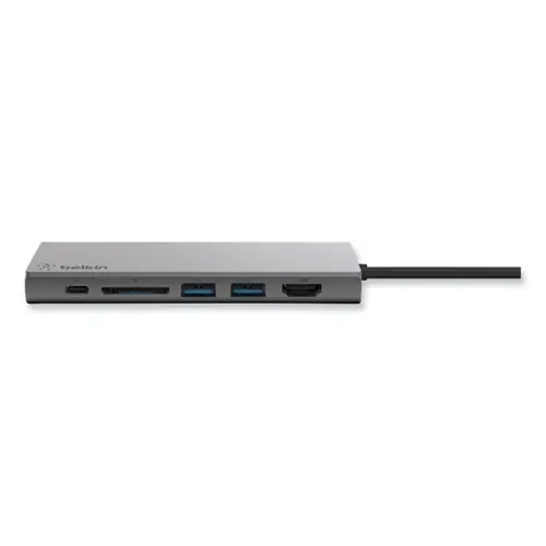 Belkin® USB-C Multimedia Hub, 6 Ports, Space Gray