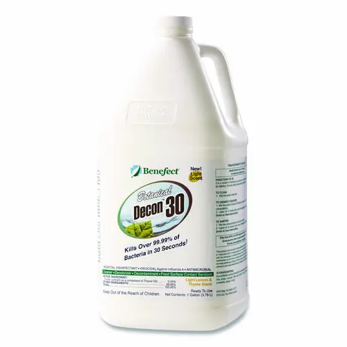 Benefect® Botanical Decon 30 Disinfectant Cleaner, Light Lemon and Thyme Scent, 1 gal Bottle