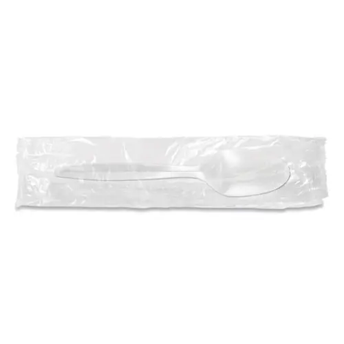 Berkley Square Individually Wrapped Mediumweight Cutlery, Spoon, Plastic, White, 1,000/Carton