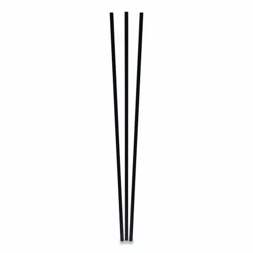 Berkley Square Unwrapped Round Stirrers, 7.75", Polypropylene, Black, 500/Pack