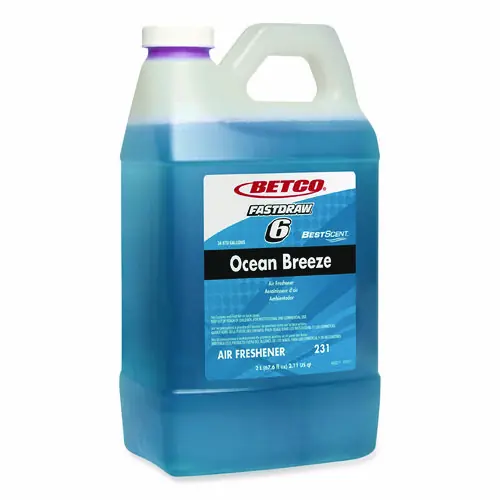 Betco® BestScent Ocean Breeze Deodorizer, Ocean Breeze Scent, 67.6 oz FastDraw Bottle, 4/Carton