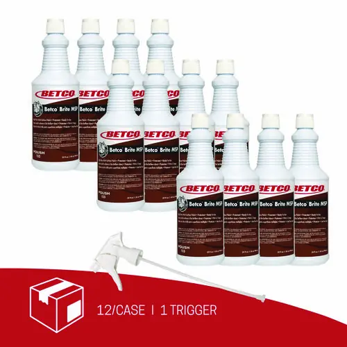 Betco® Brite MSP Multi-Surface Polish, Lemon Scent, 12/Carton