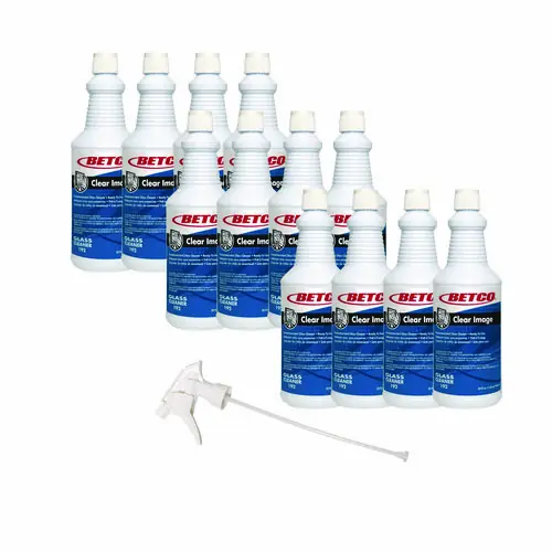 Betco® Clear Image Glass and Surface Cleaner, Rain Fresh Scent, 32 oz, 12 Bottles/Carton