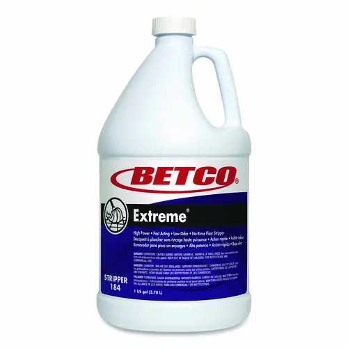 Betco® Extreme Floor Stripper, Lemon Scent, 1 gal Bottle, 4/Carton