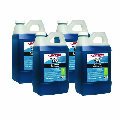 Betco® Fastdraw 19 Green Earth Glass Cleaner, Pleasant Scent, 2 L Bottle