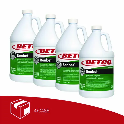 Betco® FiberPRO Bonbet Carpet Shampoo, Pleasant Scent, 1 gal Bottle, 4/Carton