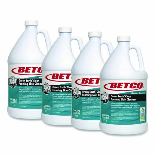 Betco® Green Earth Clear Foaming Skin Cleanser, Fragrance Free, 1 gal Bottle, 4/Carton