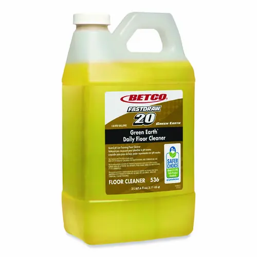 Betco® Green Earth Daily Floor Cleaner, 2 L Bottle, Unscented, 4/Carton