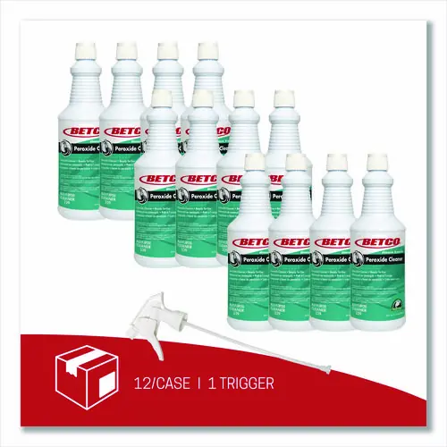 Betco® Green Earth Peroxide Cleaner, Fresh Mint Scent, 32 oz Bottle, 12/Carton (Non-Stock, Extended Delivery)