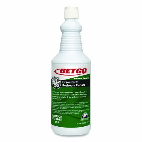 Betco® Green Earth RTU Restroom Cleaner, Fresh Mint Scent, 32 oz Bottle, 12/Carton