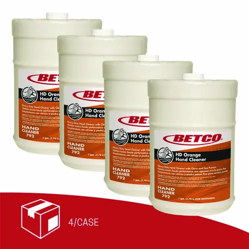 Betco® HD Orange Hand Cleaner, Orange, 1 gal Bottle, 4/Carton