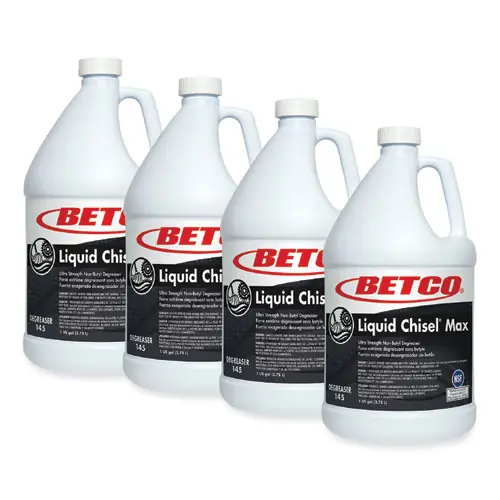 Betco® Liquid Chisel Max Non-Butyl Degreaser, Characteristic Scent, 1 gal Bottle, 4/Carton