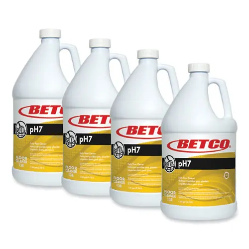Betco® pH7 Floor Cleaner, Lemon Scent, 1 gal Bottle, 4/Carton