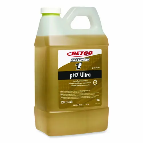 Betco® pH7 Ultra Neutral Cleaner, Lemon Scent, 2 L Bottle, 4/Carton