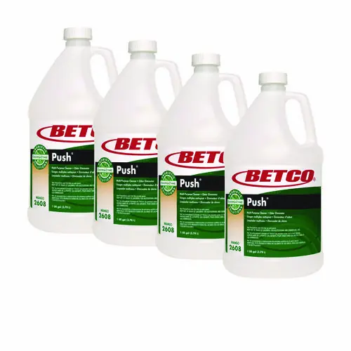 Betco® PUSH All Purpose Cleaner and Odor Eliminator, Mango Scent, 128 oz Bottle, 4/Carton