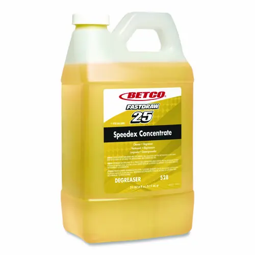 Betco® Speedex FastDraw 25 Concentrate Heavy-Duty Degreaser, Lemon Scent, 67.6 oz Bottle, 4/Carton