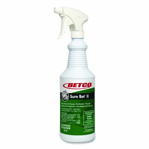 Betco® Sure Bet II Foaming Disinfectant, Citrus Floral Scent, 32 oz Bottle, 12/Carton