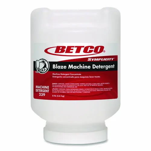 Betco® Symplicity Blaze Dish Machine Detergent, Characteristic Scent, 8 lb Jar, 4/Carton