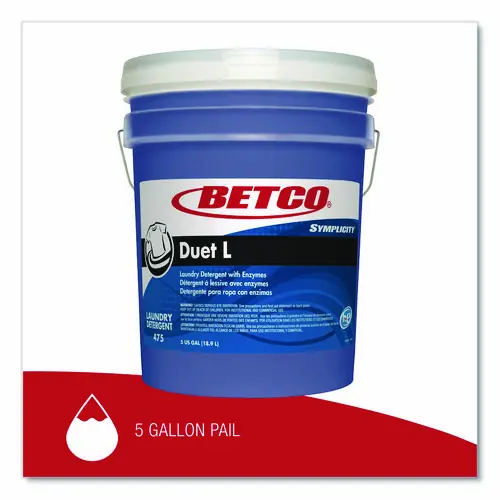 Betco® Symplicity Duet L Laundry Detergent, Fresh Scent, 5 gal Pail