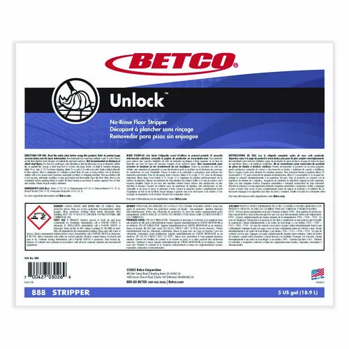Betco® Unlock Floor Stripper, 5 gal Pail