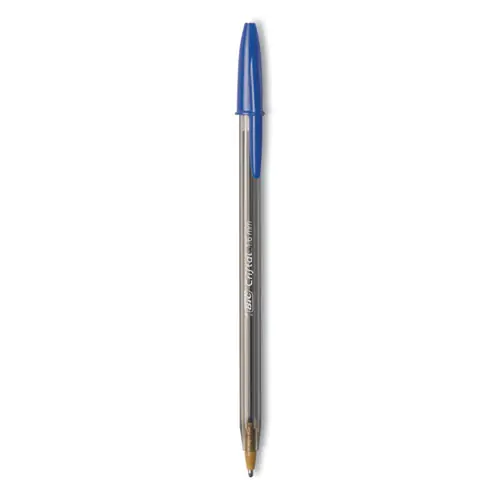 BIC® Cristal Xtra Bold Ballpoint Pen, Bold 1.6 mm, Blue Ink, Clear Barrel, 24/Pack
