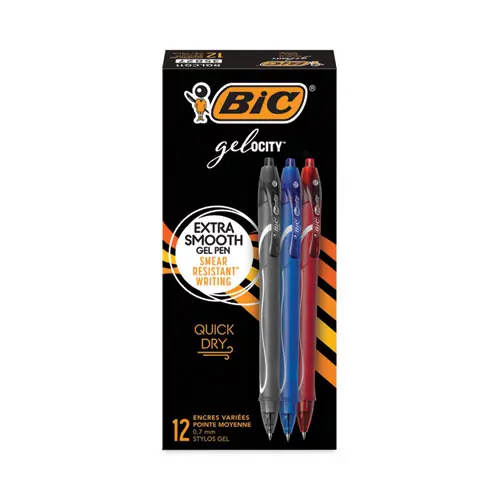 BIC® Gel-ocity Quick Dry Retractable Gel Pen