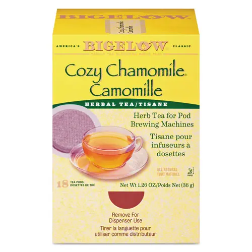 Bigelow® Cozy Chamomile Herbal Tea Pods, 18 Pods, 1.90 oz Box