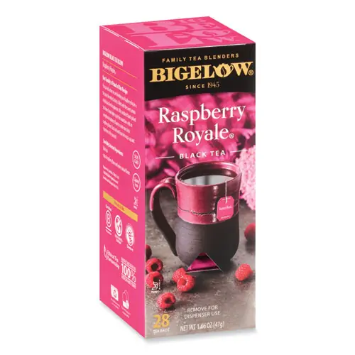 Bigelow® Raspberry Black Tea, Raspberry, 28 Tea Bags/Box