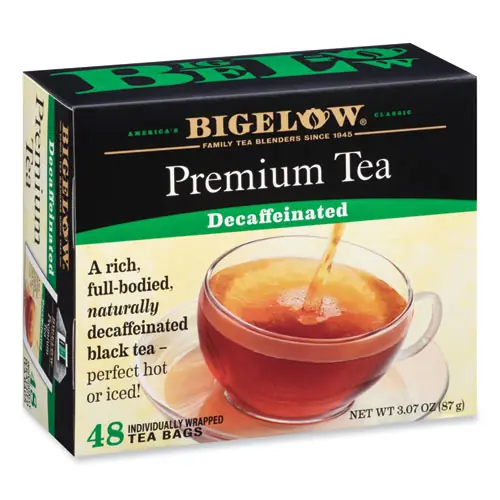 Bigelow® Single Flavor Tea, Decaffeinated Black, 48 Bags/Box
