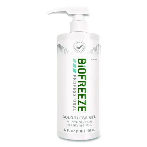 BIOFREEZE® Fast Acting Menthol Pain Relief Topical Analgesic, Colorless Gel, 32 oz Pump Bottle
