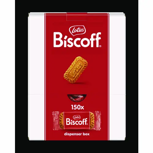 Biscoff Cookies Dispenser Box, Caramel Cookie, 150 Bags, 0.22 oz Each