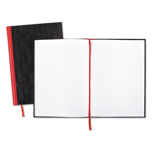 Black n' Red™ Hardcover Casebound Notebook, SCRIBZEE Compatible, 1 Subject, Wide/Legal Rule, Black/Red Cover, 96 Sheets, 11.75 x 8.25"