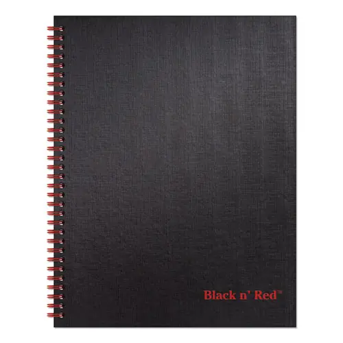 Black n' Red™ Hardcover Twinwire Notebook, SCRIBZEE Compatible, 1-Subject, Wide/Legal Rule, Black/Red Cover, 70 Sheets, 11 x 8.5 Inches