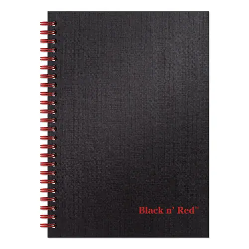 Black n' Red™ Hardcover Twinwire Notebook, SCRIBZEE Compatible, 1-Subject, Wide/Legal Rule, Black/Red Cover, 70 Sheets, 8.25 x 5.88 inches