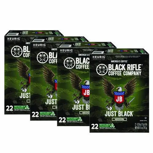 Black Rifle® Coffee Company Just Black Coffee K-Cups, 88/Carton