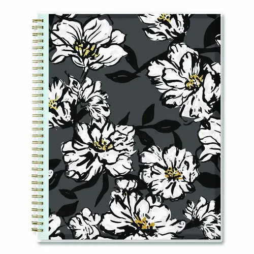 Blue Sky® Baccara Dark Create-Your-Own Cover Weekly/Monthly Planner, 11 x 8.5, Gray/White/Gold, 12-Month (Jan-Dec) 2025