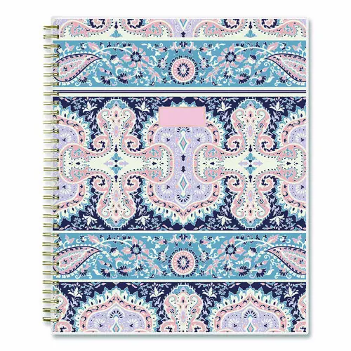 Blue Sky® Cocorrina Weekly/Monthly Planner, Pastel Paisley Artwork, 11 x 8.5, Blue/Pink/White Cover, 12-Month (Jan to Dec): 2025