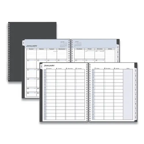 Blue Sky® Passages Appointment Planner, Charcoal Cover, 11 x 8.5, 12-Month (Jan to Dec): 2025