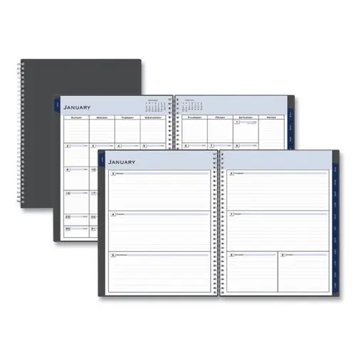 Blue Sky® Passages Weekly/Monthly Planner, 11 x 8.5, Charcoal Cover, 12-Month (Jan to Dec): 2025