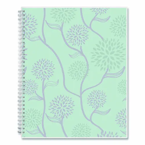 Blue Sky® Rue Du Flore Weekly/Monthly Planner, Floral Artwork, Jade/Lavender, 11 x 8.5, 12-Month (Jan-Dec) 2025