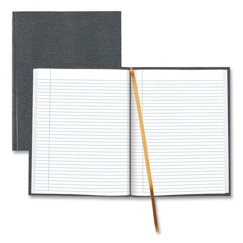 Blueline® Executive Notebook with Ribbon Bookmark, 1-Subject, Medium/College Rule, Cool Gray Cover
