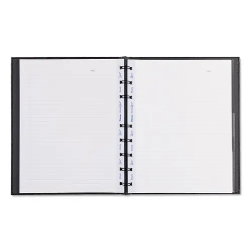 Blueline® MiracleBind Notebook, 1-Subject, Black Cover, 75 Sheets, 9.25" x 7.25", Medium/College Rule